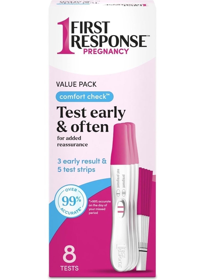 First Response Comfort Check Home Pregnancy Test 8 Count – Early Detection with Accurate Results - Image 1